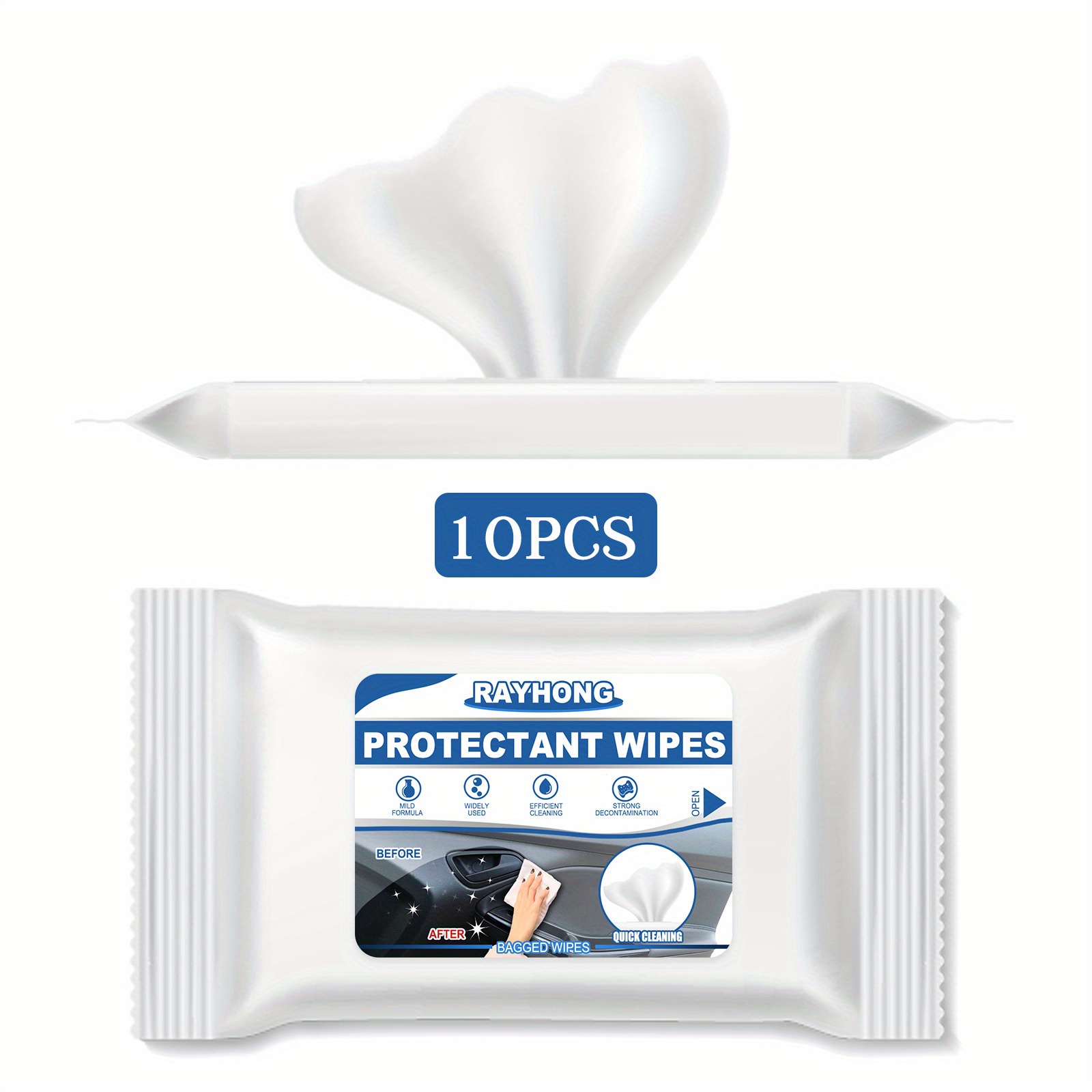 3 Packs Car Interior Cleaning Wipes Clean Tool Multi Functional