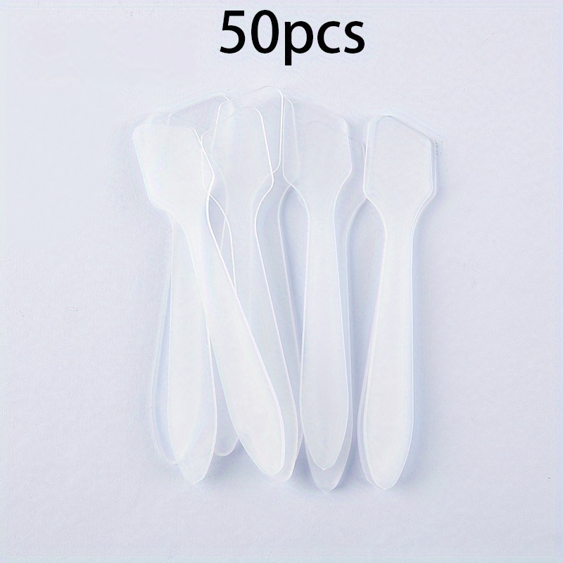 Lot de 12 spatules hygièniques en plastique Blanche