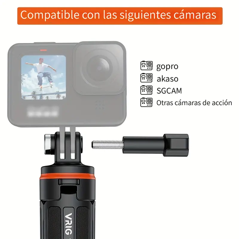 Pellking Mini palo de selfie trípode con mango para insta360 X3/X2/X,  tornillo universal de 1/4 pulgadas para Sony/Canon/Nikon/Fujifilm Vlog