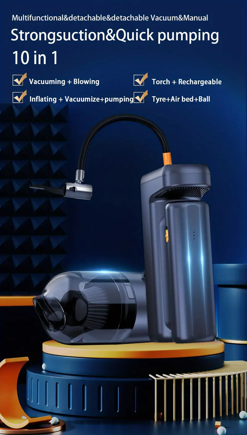 portable car vacuum cleaner cordless handheld vacuum cleaner for quick cleaning handheld vacuum cleaner cordless charging suitable for automotive homes and offices details 0