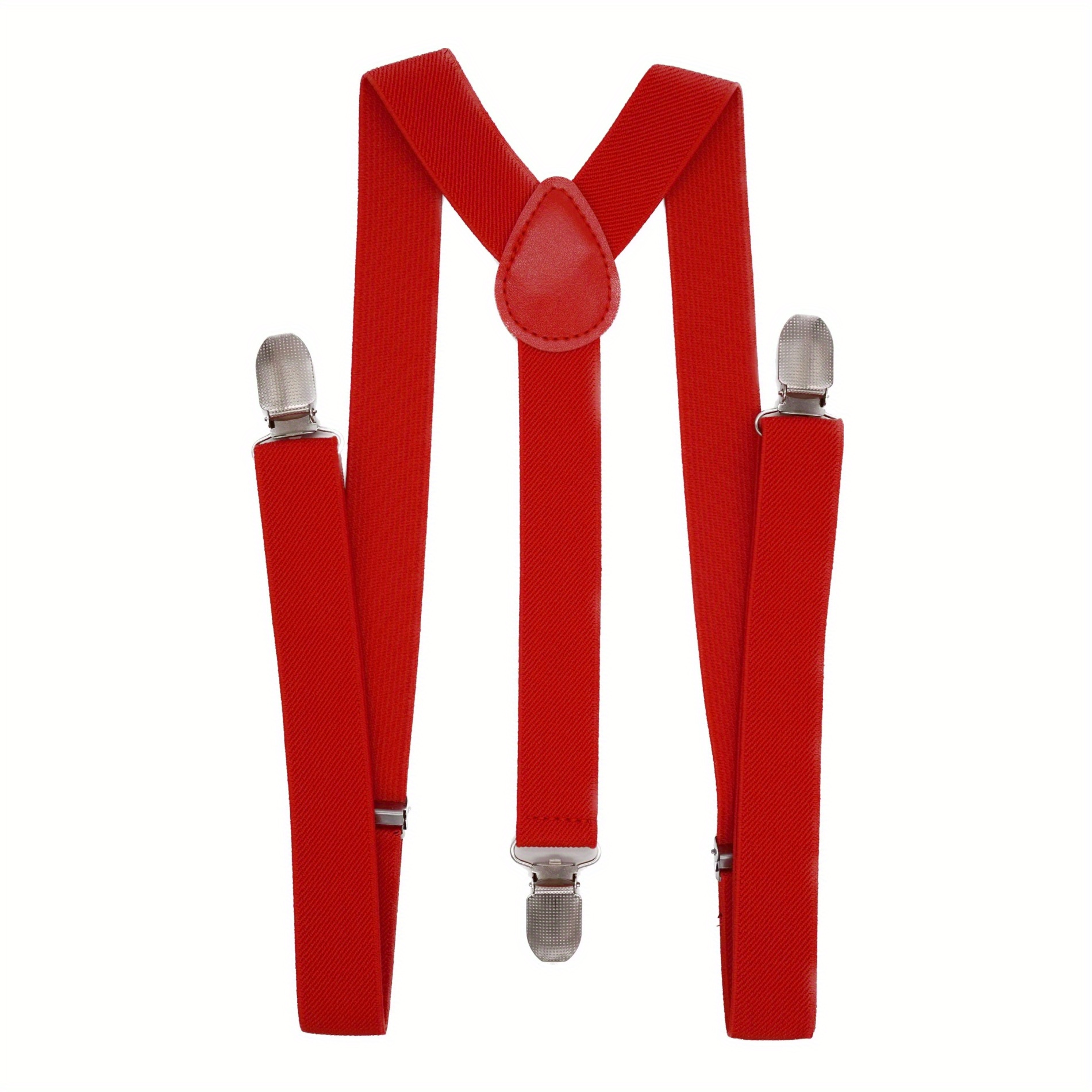 Buy MENDENG Suspenders for Men Heavy Duty Swivel Hooks Retro X-Back  Adjustable Brace, B/Red/Clips, One Size at