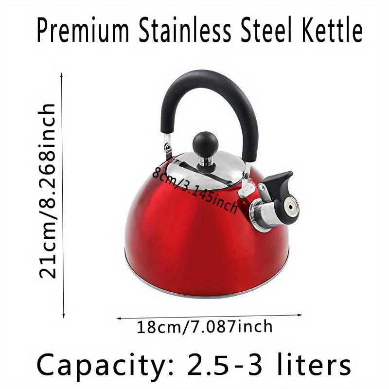 Whistling Stovetop Tea Kettle 3L Liter Stainless Steel Whistle