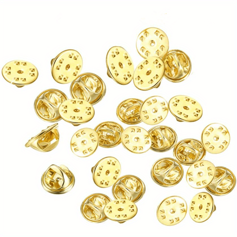 50 Pieces Antique Brass Tie Tac Clutches// Lapel Pin Backings
