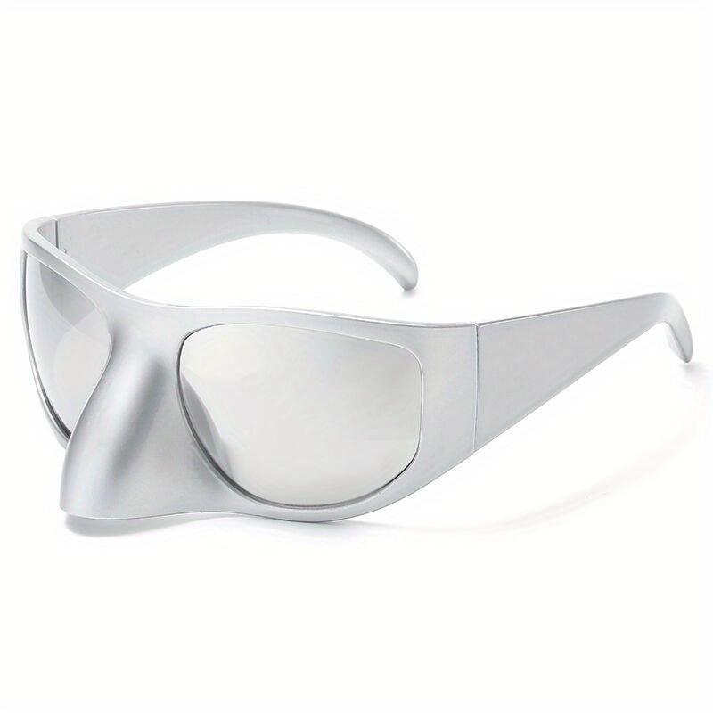 Futuristic Narrow Cyclops Color Mirrored Lens Visor Sunglasses FH | Wish