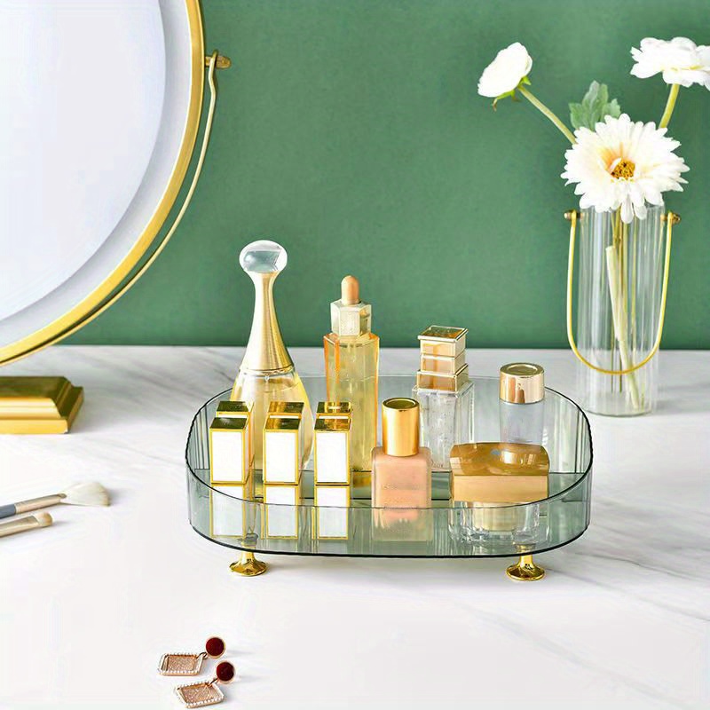 1 dona stol kosmetik saqlash qutisi stol zargarlik buyumlari saqlash qutisi yoritgich mahsulotlar uy jihozlari tashkilotchisi qavati tafsilotlari 5