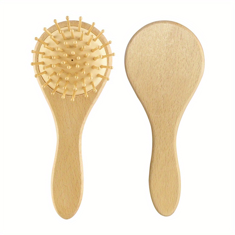 Juego de cepillo y peine para bebé PandaEar para recién nacido | Cepillo de  pelo de madera natural con cerdas suaves de cabra, peine de madera de