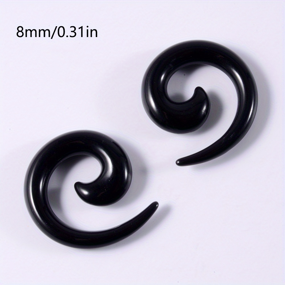 2PCS Acrylic Spiral Ear Stretcher Taper for Big Size Piercing