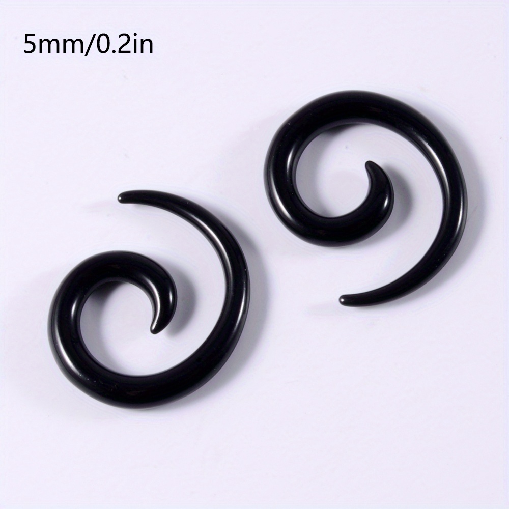 2PCS Acrylic Spiral Ear Stretcher Taper for Big Size Piercing