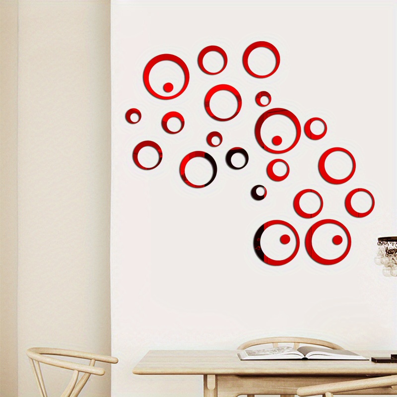 12 Uds arte geométrico 3D espejo pegatina de pared calcomanía decoración  hogareña DIY NikouMX Muebles