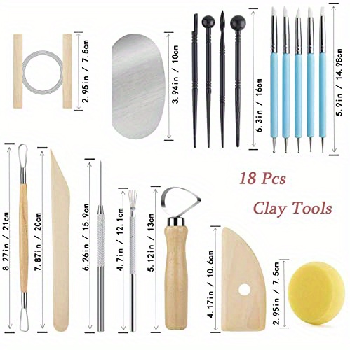 10pcs Polymer Clay Tools Kit, Ceramics Clay Sculpting Tools Kits, Air Dry  Clay Tool Set For Adults, Kids, Pottery Craft, Baking, Carving, Drawing, Dot