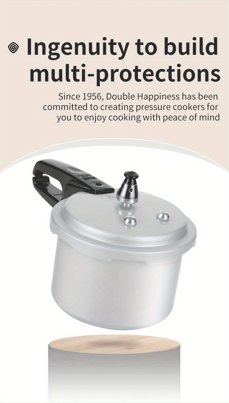 Double Happiness Pressure Cooker, Aluminum Fast Cooking Pot, For Soup,  Meat, Rice And More, Kitchen Utensils, Kitchen Gadgets, Kitchen Accessories,  Home Kitchen Items, Multiple Sizes Optional - Temu