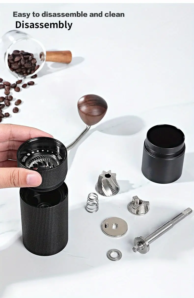 1pc high end full metal hand cranked bean grinder super labor saving stainless steel grinding core coffee machine manual coffee bean grinder details 3
