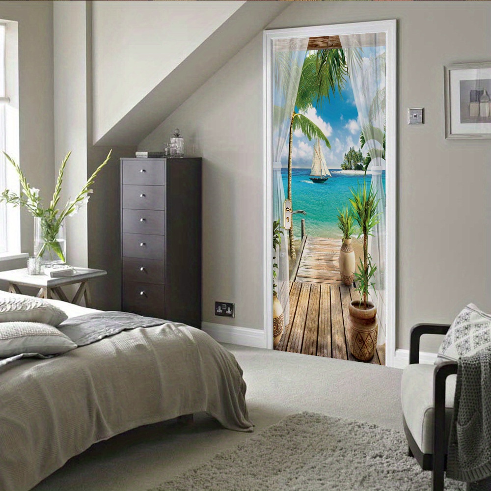 Stickers Porte Nature Ref: PORTE-OUV-074 73x205 cm  Home decor ideas  living room apartment, Bed decor, Door stickers