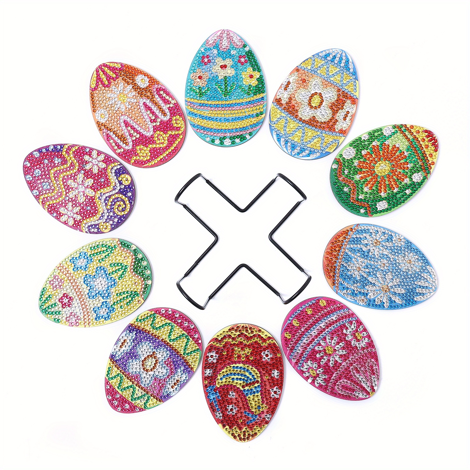 Artificial Diamond Painting Coasters Kit Easter Eggs Diy - Temu
