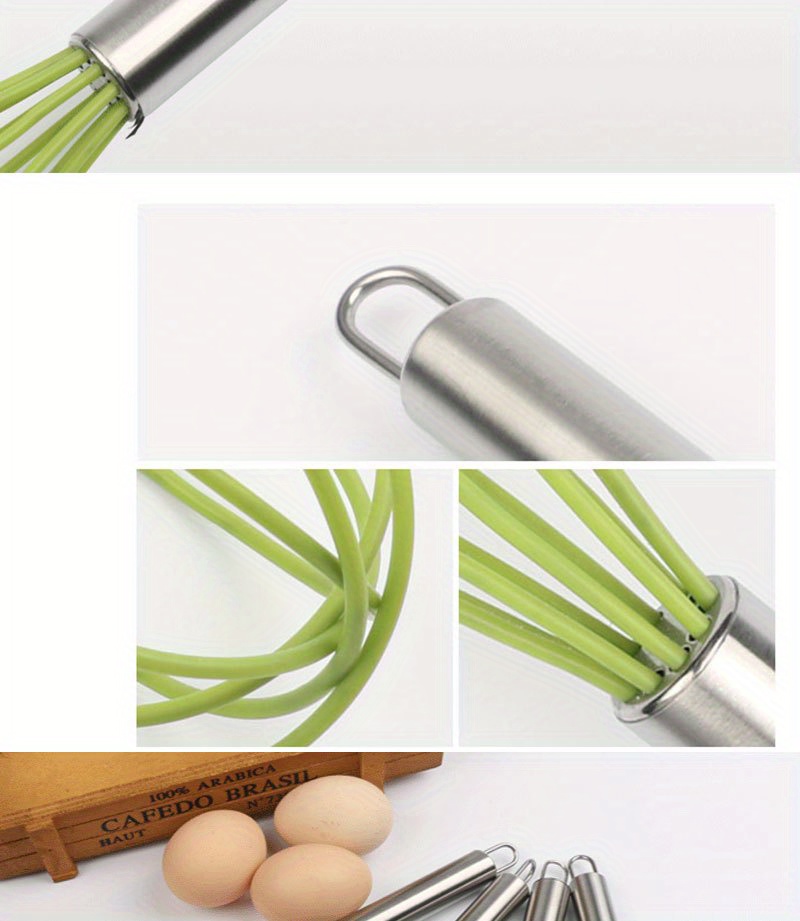 Silicone Stainless Steel Egg Whisk Perfect Eggs Milk Cream Temu
