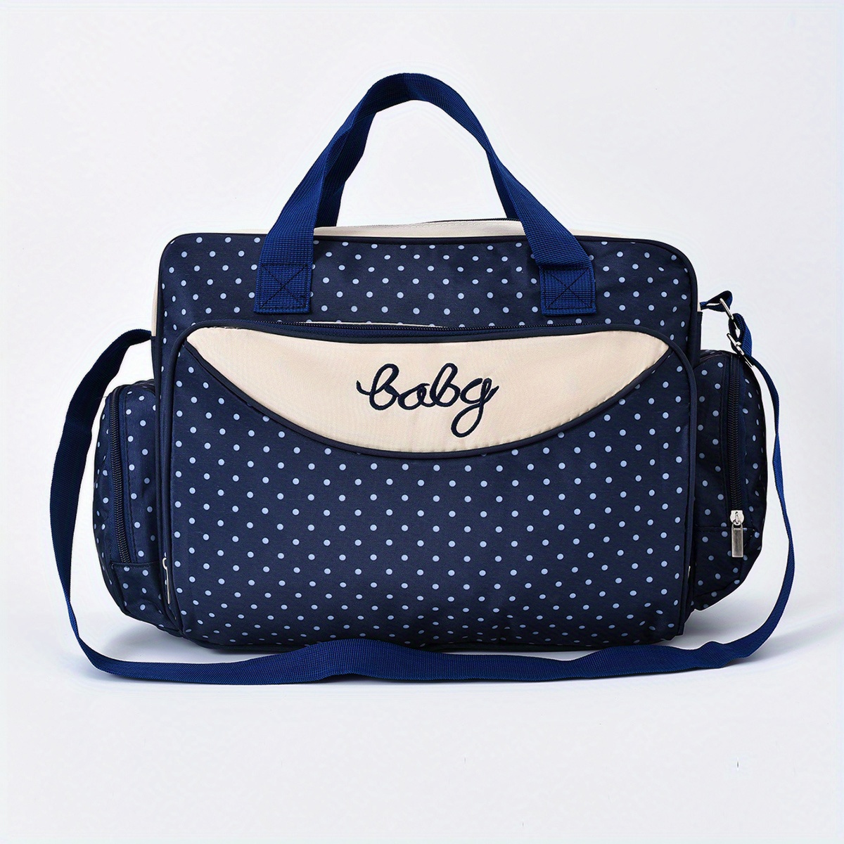 stylish polka dot   large capacity diaper bag tote bag shoulder bag for moms on the go halloween thanksgiving and christmas gift details 9