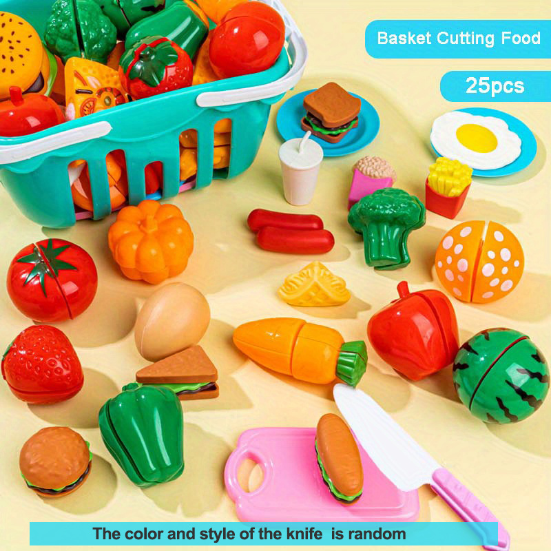 Tencoz - juego de comida, 139 piezas, incluye frutas, verduras, bebidas,  etc. Alimentos de juguete regalos para niños y niñas, sin BPA