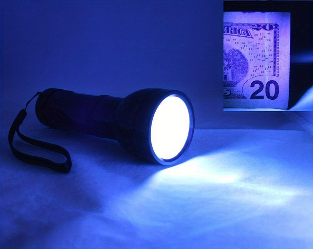 Linterna 51 LED UV Gadnic L32F Lámpara UV Detector Luz Negra