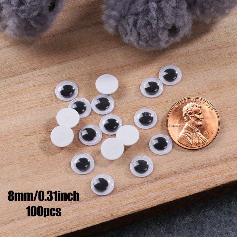 Southwit 1500 Pcs Black Wiggle Googly Eyes Stickers with Self-Adhesive, 6mm  8mm 10 mm 12mm Mixed Packaging