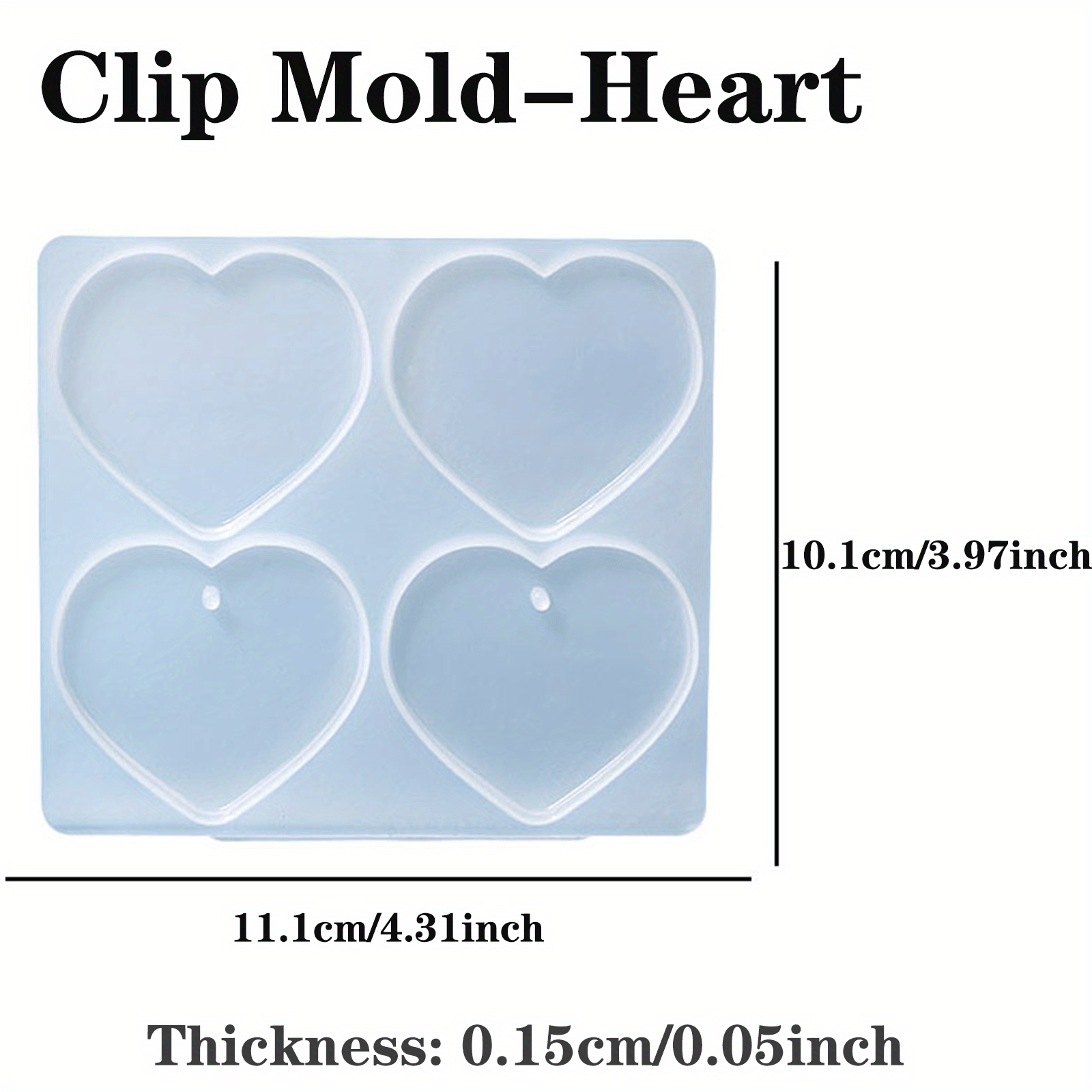 DIY Geometric Cloud Love Shaped PP Clips Silicone Mold Cute PP