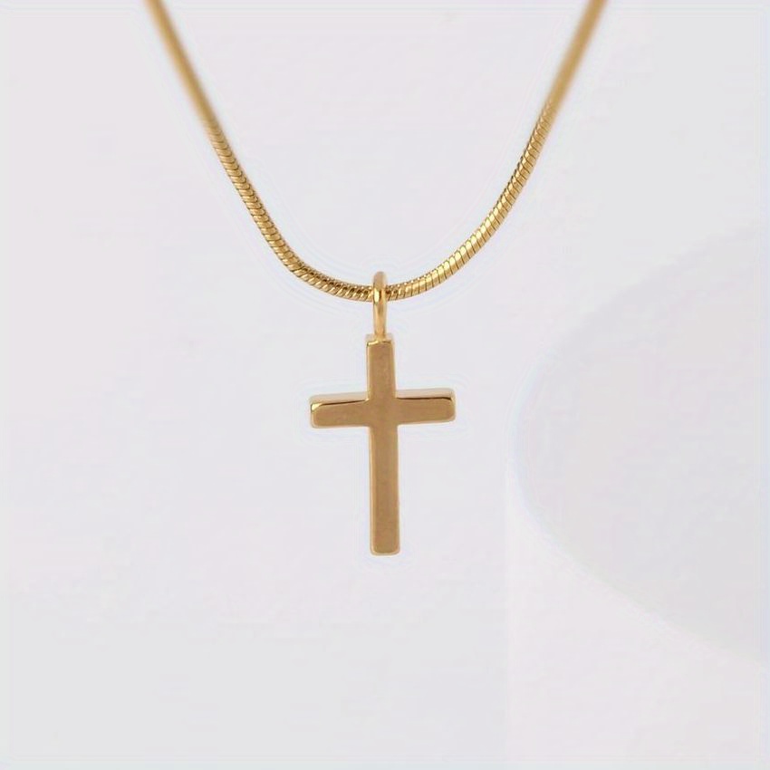 A Simple Women's Fashion Necklace With A Cross, Perfect As A Birthday, Christmas, Mother's Day, Or Valentine's Day Gift For Girls, Adjustable.