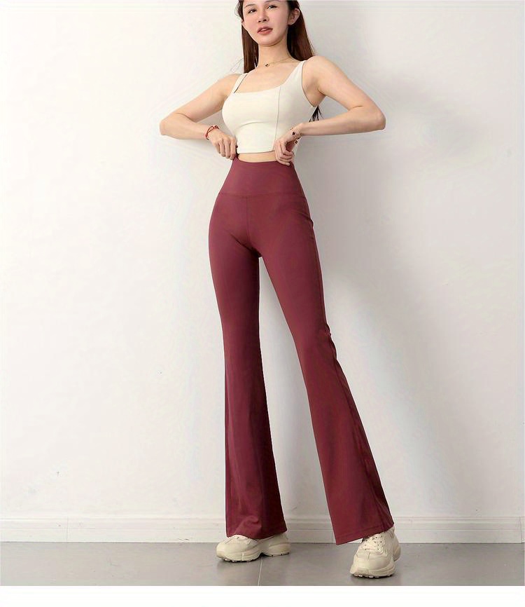 High Quality Nude Womens Flared Yoga Pants Outfits Shaping Waist, Tight  Flared Nine Point Design For Fitness, Jogging, And Sports Align LU 07 From  Langzuhe, $18.77