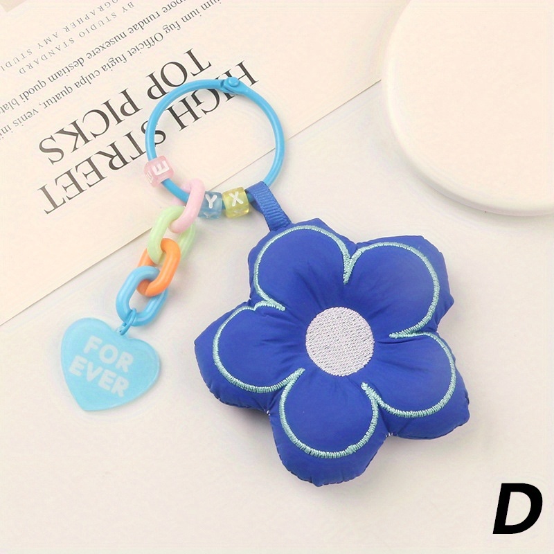 Sakura Fabric Keychain Creative Flower Plant Charms Key Ring Backpack  Ornaments Women Bag Pendant Key Holder Accessories Holiday Gift - Temu