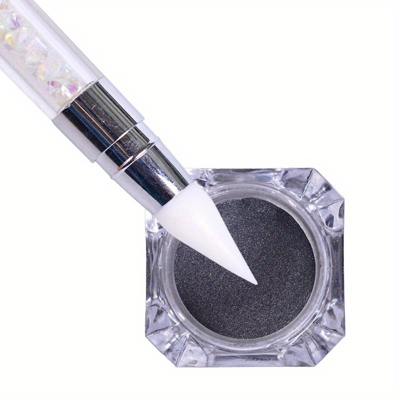 Reusable Nail Silicone Pen Nail Glitter Powder Pen Brushes - Temu