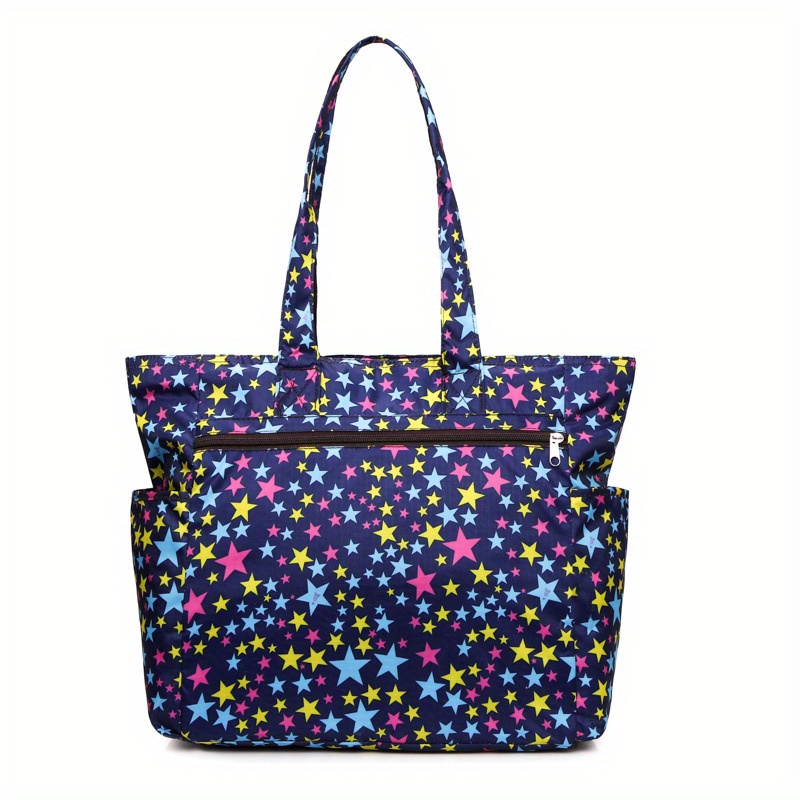 Kate Spade Large Floral Dot Print Canvas Tote Light Blue.