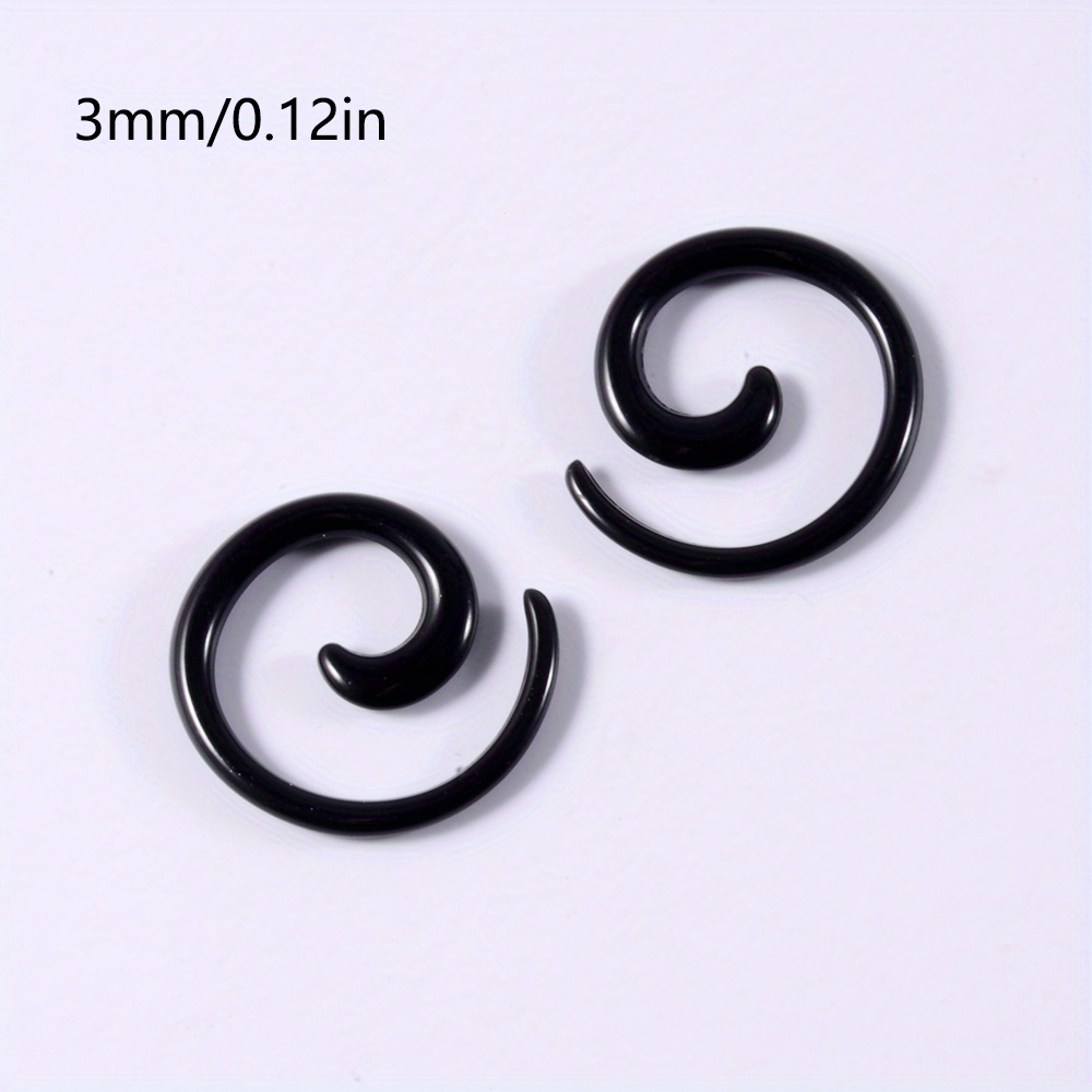 2PCS Acrylic Spiral Ear Stretcher Taper for Big Size Piercing