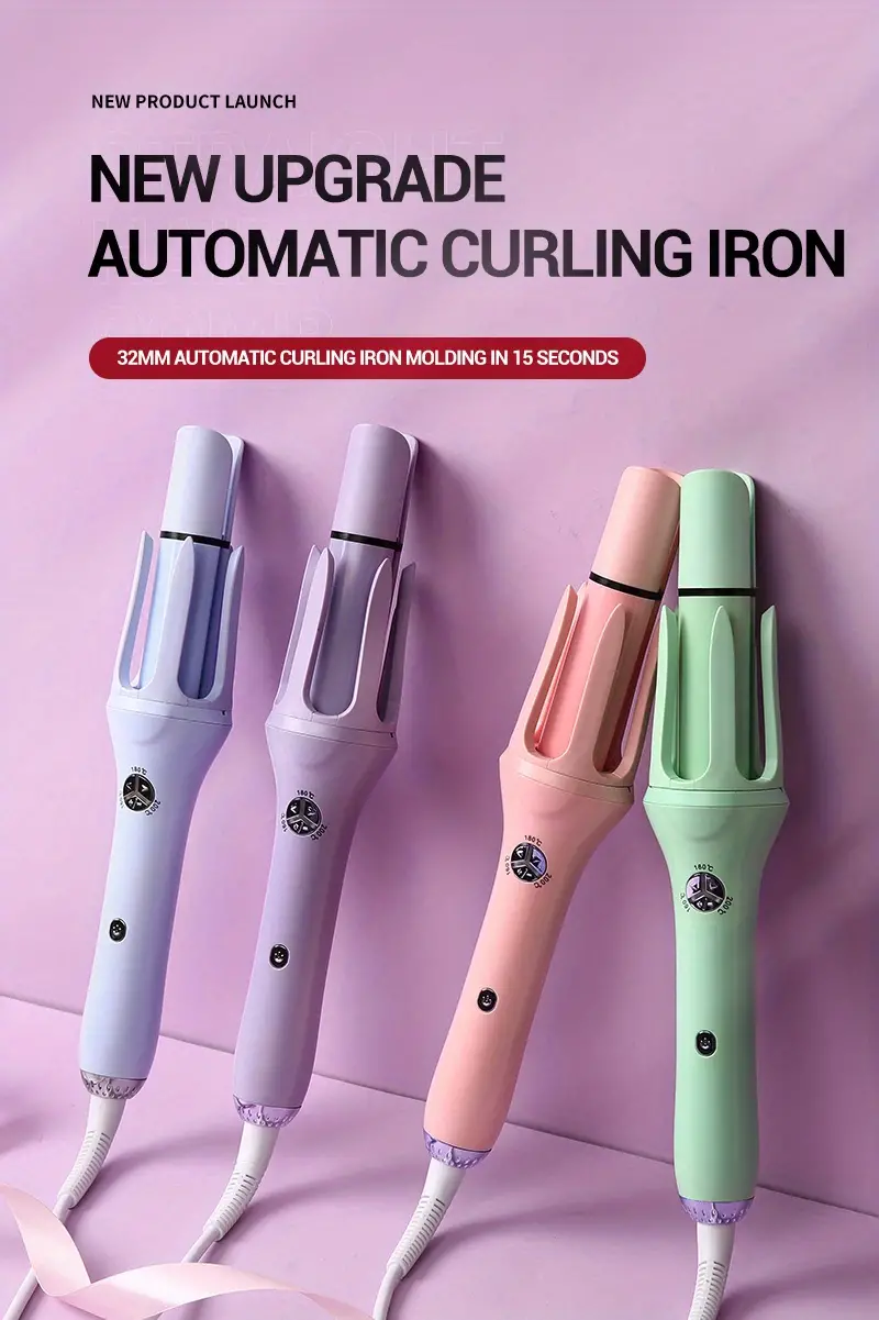 automatic curling stick 32mm korean style big wave automatic curling iron water ripple hair iron details 0