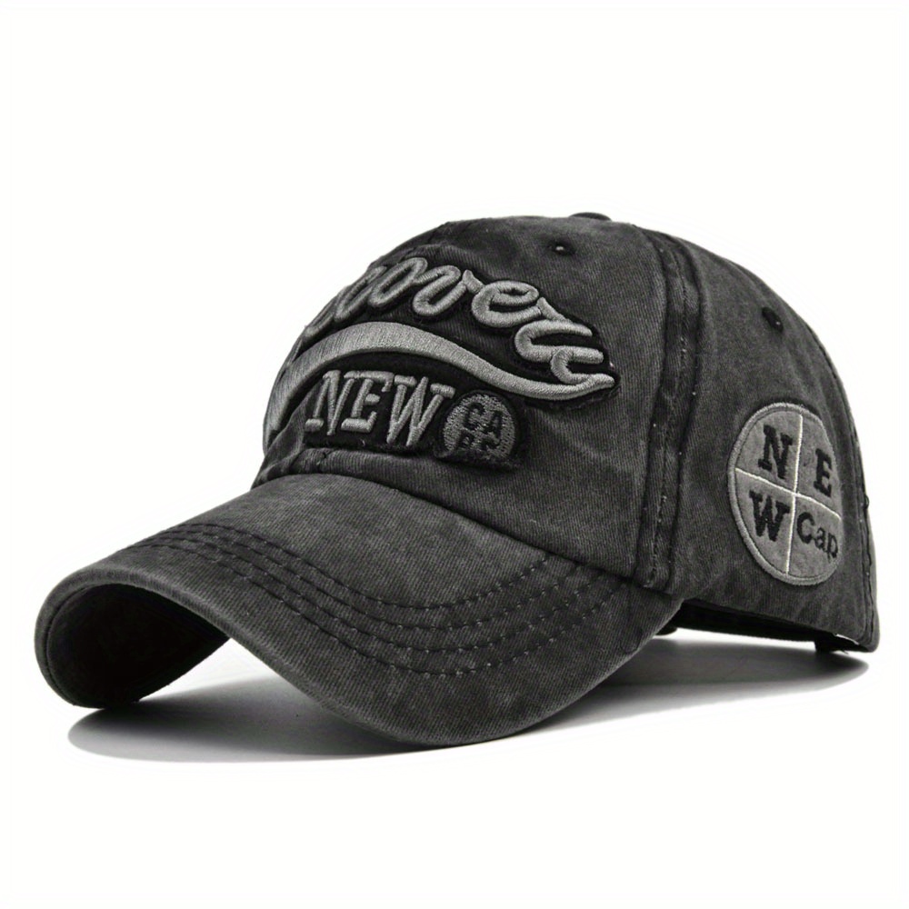  Baseball Hat Embroidered Born for Adven ture Black