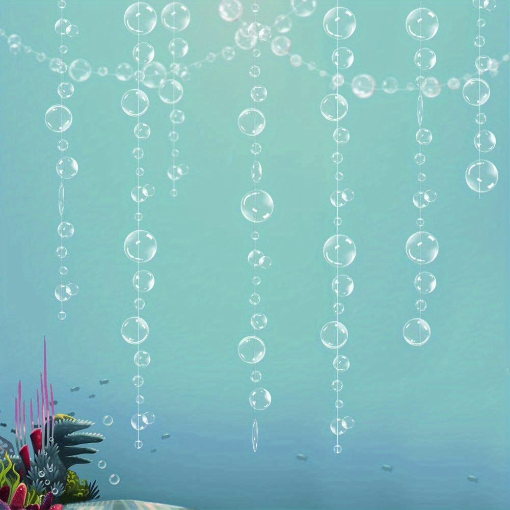 Under The Sea White Bubble Garland Party Decor 2d Bubble - Temu