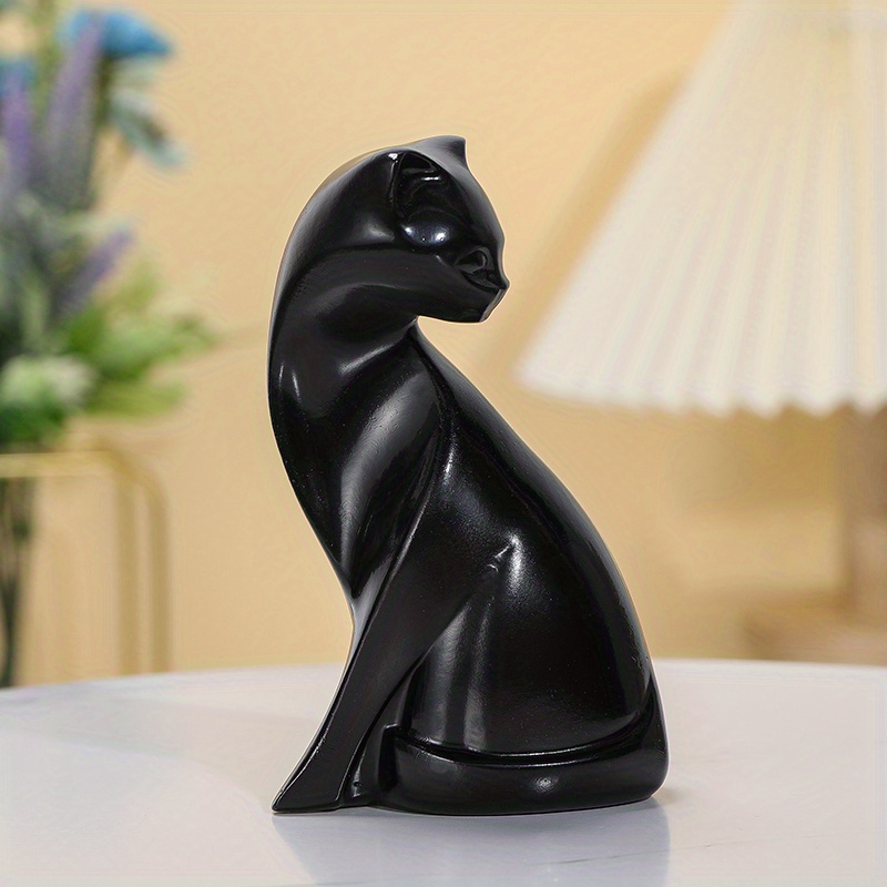 Image of 1pc, Black Cat Decorative Ornament, Scene Decor, Room Decor, Desktop Decoration Ornament, Window Decoration Ornament, Collectible Buildings Accessories