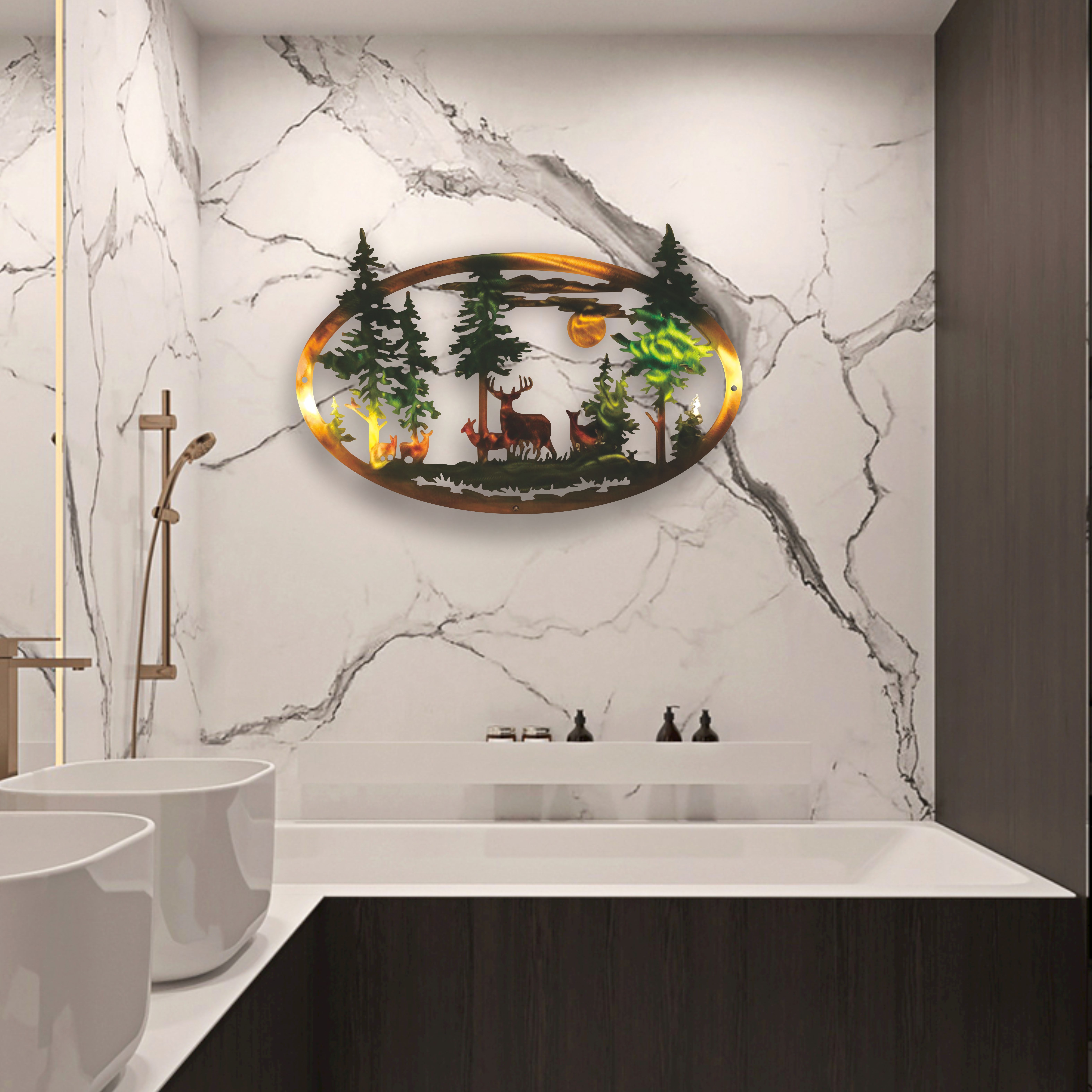 Vintage Metal Forest Animal Carving Wall Hanging Indoor Temu