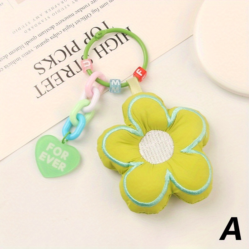 Sakura Fabric Keychain Creative Flower Plant Charms Key Ring Backpack  Ornaments Women Bag Pendant Key Holder Accessories Holiday Gift - Temu