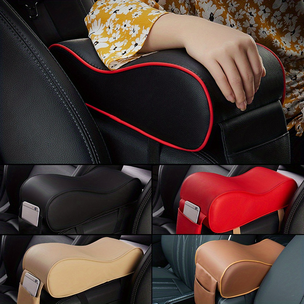 Car Leather Heightening Armrest Pad Universal Fit Armrest - Temu