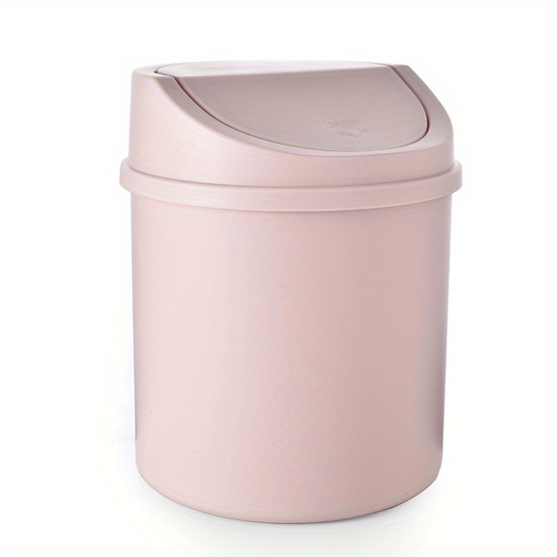 AYADA Mini Trash Can with Lid, Press-Type with Removable Inner Plastic  Small Garbage Can Little Tiny Waste Basket Compact Covered Closable Trash  Bin Desk Counte…