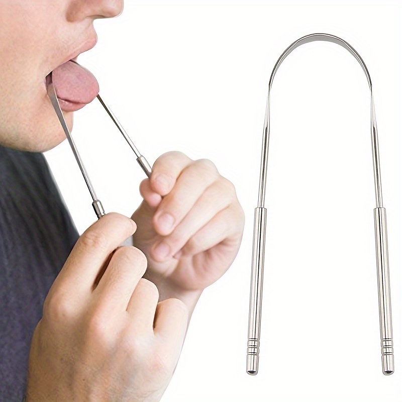 

Tongue Scraper, Halitosis Reduction, Stainless Steel Tongue Cleaner, Metal Scraper, Tongue Scraper Cleaner For Fresh Breath