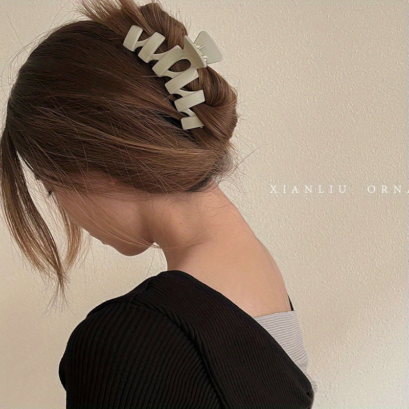 Solid Black Shark Large Hair Clip Claw for Girls