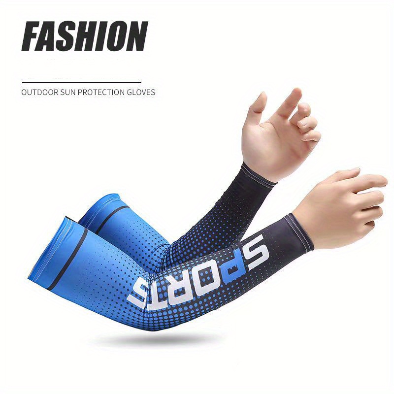 1Pair Arm Sleeves Women Gloves Anti-UV Sun Protection Summer Outdoor Sport  Cycling Running Driving Ice Silk Arm Thumb Cover Cuff