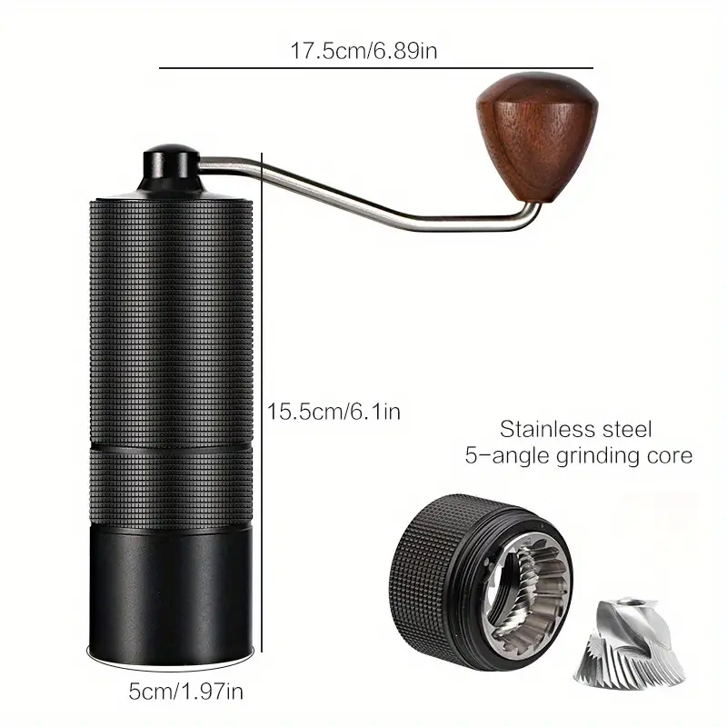 1pc high end full metal hand cranked bean grinder super labor saving stainless steel grinding core coffee machine manual coffee bean grinder details 15