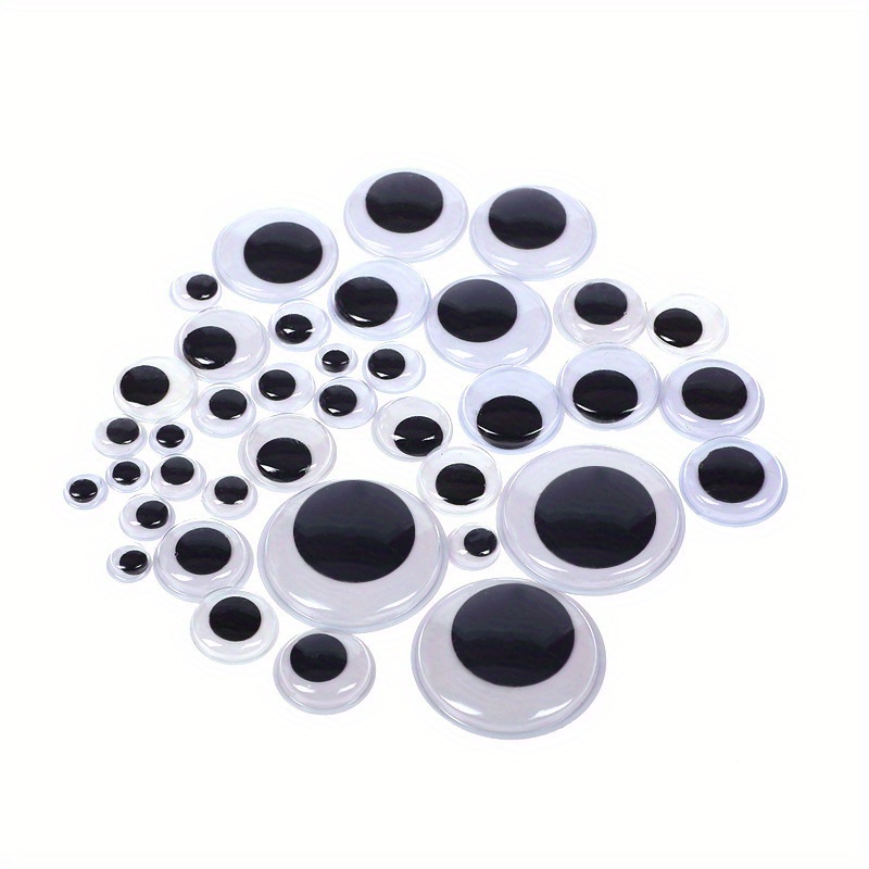 700Pcs 4-12mm Black Wiggle Googly Eyes with Self-Adhesive Toys Doll Eyes  For DIY Craft Handmade Accessories
