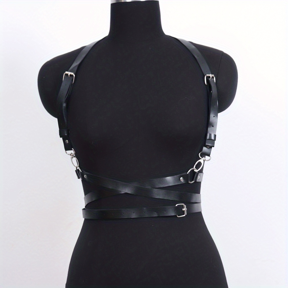 Punk Sexy Body Harness Belt Gothic Black Pu Leather Waistband Y2k ...