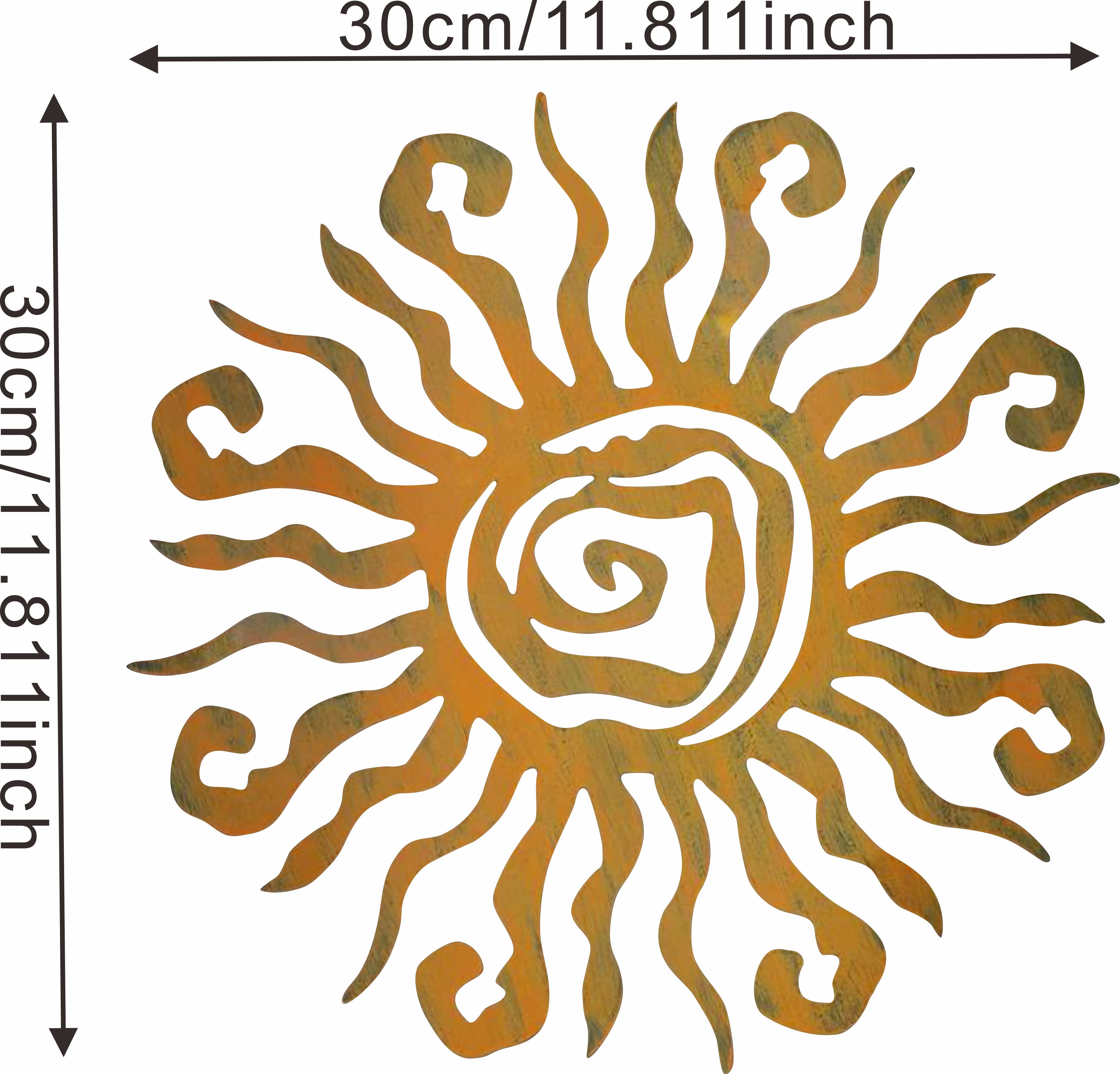 Wacky Sun Outdoor Metal Wall Art 3d Metal Sun Wall Decor - Temu