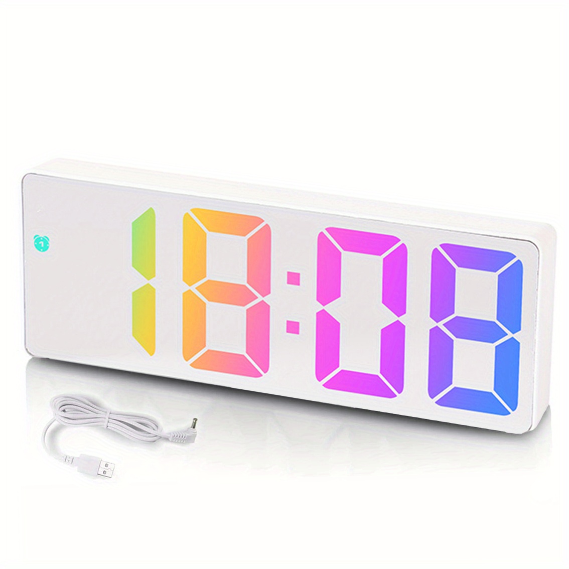 Led Digital Electronic Clock Bedside Alarm Clock, 3-level Adjustable  Brightness With Temperature Display Mirror Alarm Clock, Clock For Bedroom, Room  Decor, Home Decor - Temu