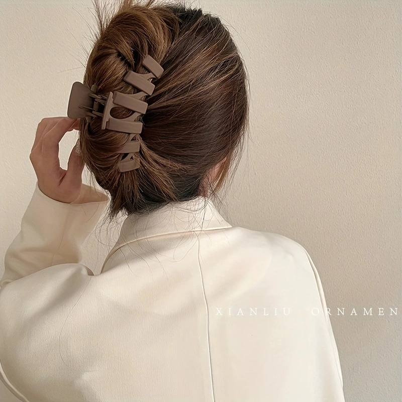 Solid Black Shark Large Hair Clip Claw for Girls