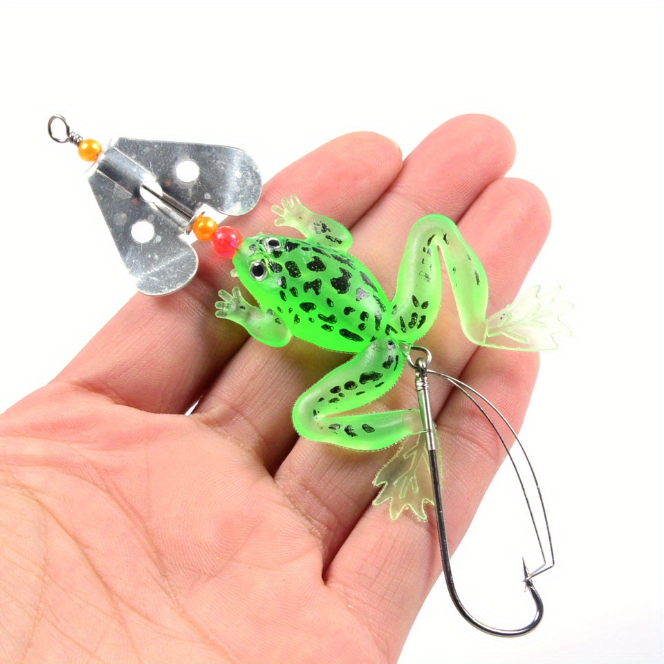 Fishing Spoon & Frog Lure Combo, Soft Frog Lure 13gm 1pc, stailess Steel  Spoon 18gm 1pc or 24gm 1pc : : Sports, Fitness & Outdoors