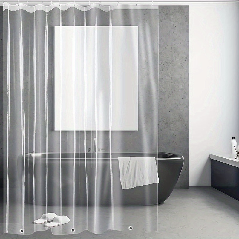 1 pieza onda de agua Forro de cortina de ducha transparente Forro de cortina  de ducha de plástico Cortina de ducha impermeable , dulce ligero Cortina  adecuado para cuarto de baño 