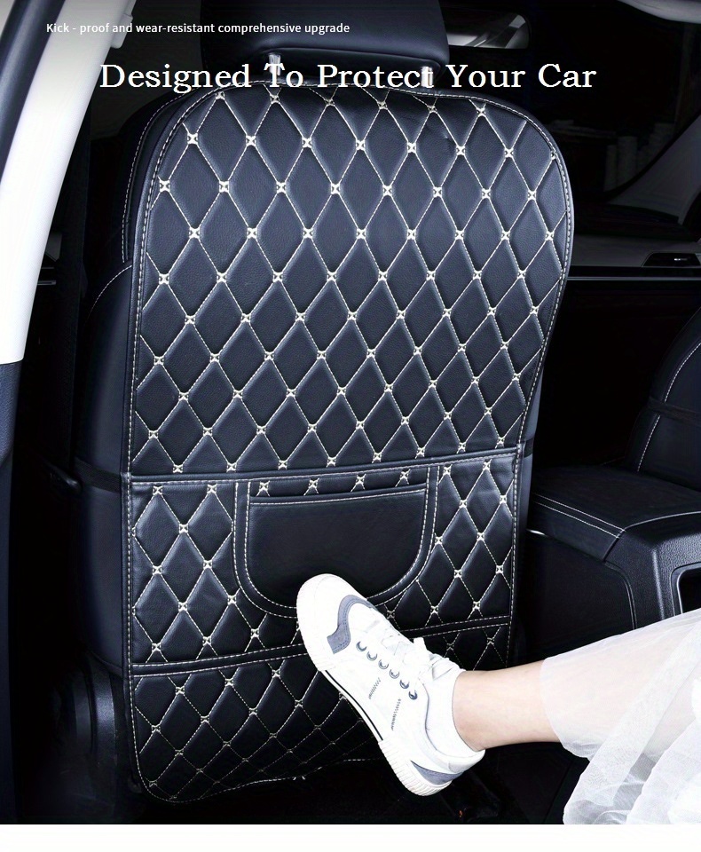  Kick Mats Back Seat Protector, Waterproof Oxford Seat Back  Protector, Car Seat Back Protector for Kids, Back of Seat Protector for  Kids Feet Car Seat (Without Pockets) : Baby